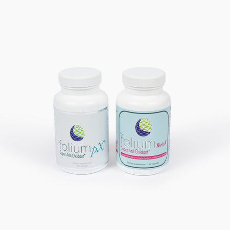 Folium PX and RelaX bottles for sleep support and relaxation