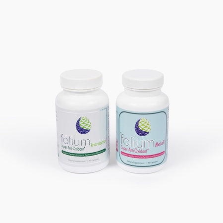 Folium Immuno and RelaX bottles for sleep support